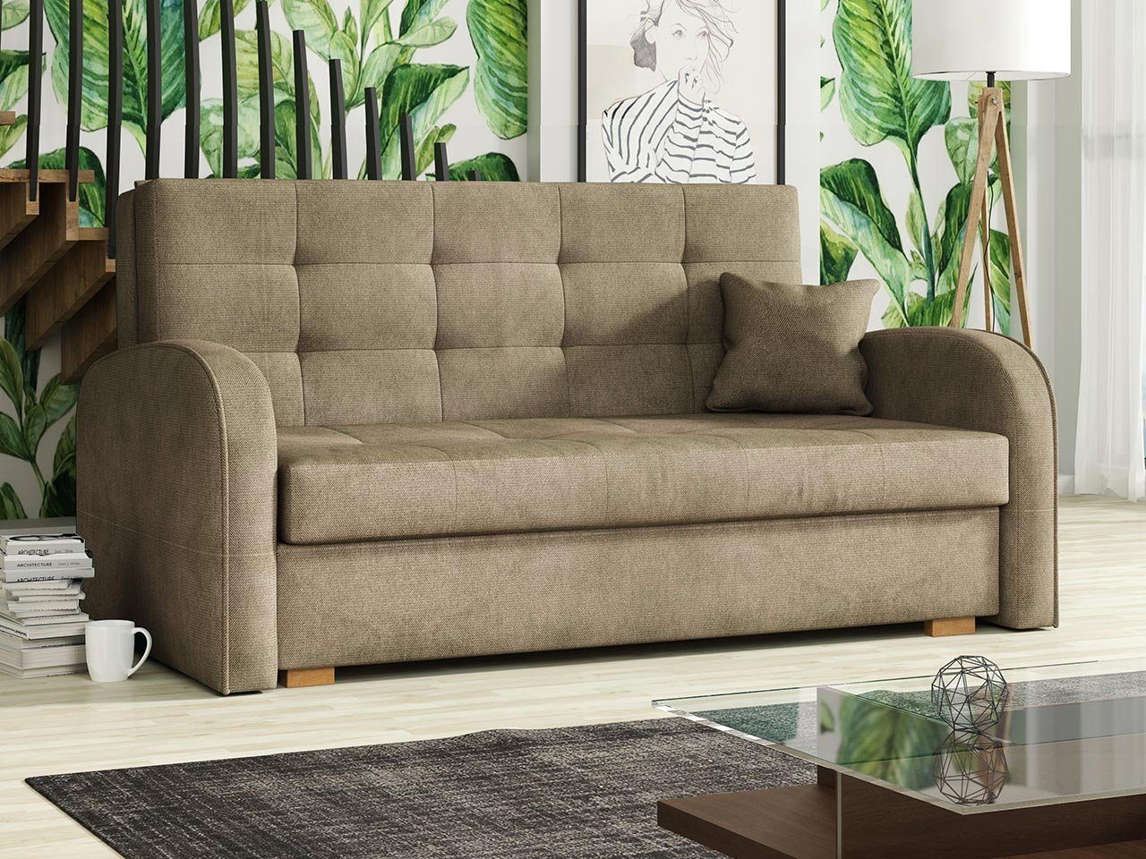 MIRJAN24 Schlafsofa Viva Gold III, mit Bettkasten und Schlaffunktion, 3 Sitzer Polstersofa inkl. Kissen, Wohnlandschaft Paros 3