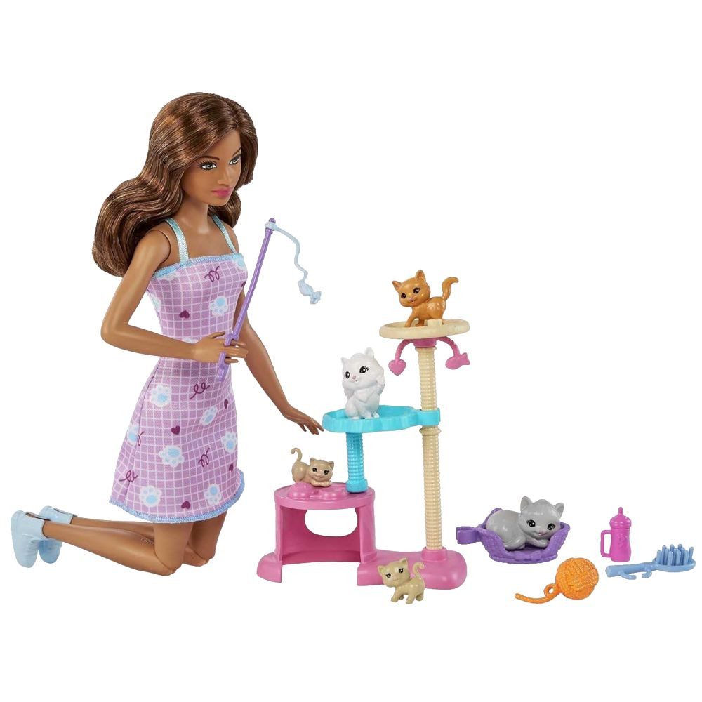 Barbie Anziehpuppe Kitty Condo Spiel-Set Barbie HHB70 Puppe mit Katzen Matt günstig online kaufen
