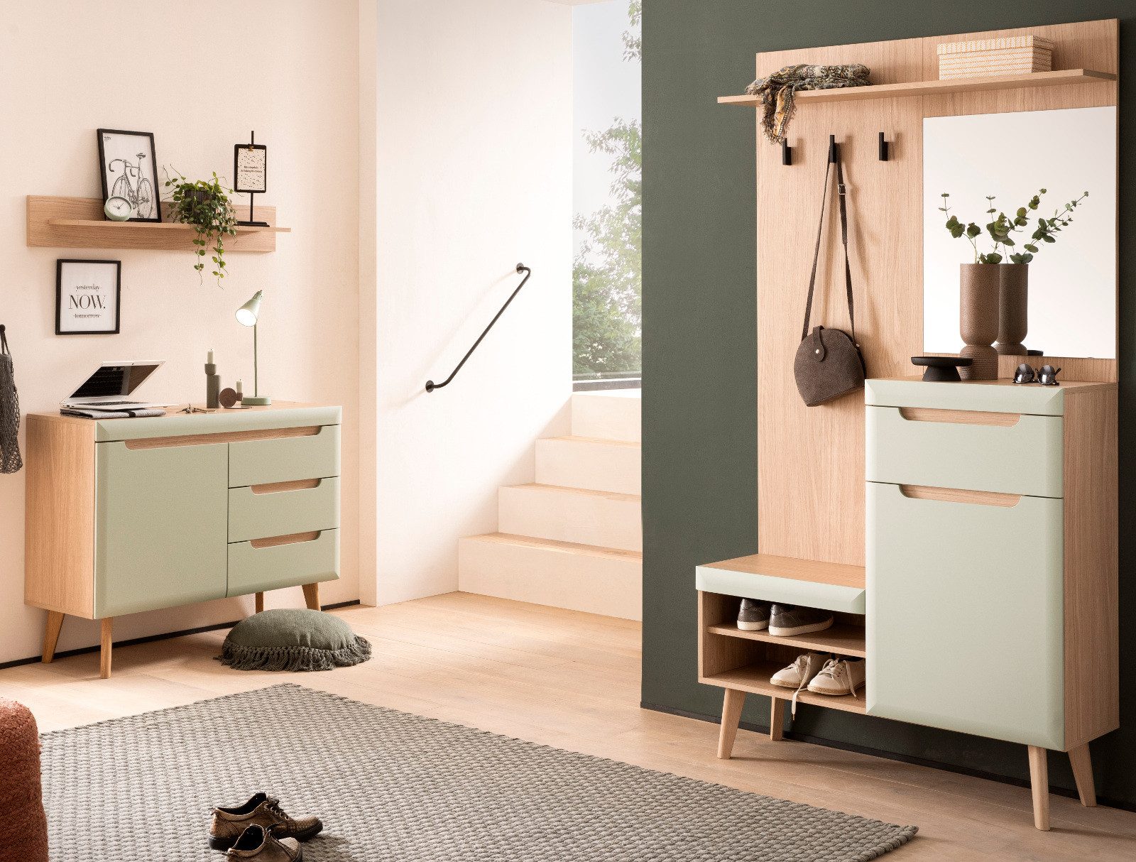 Furn.Design Garderoben-Set Isgard, (in Pistazie grün günstig online kaufen