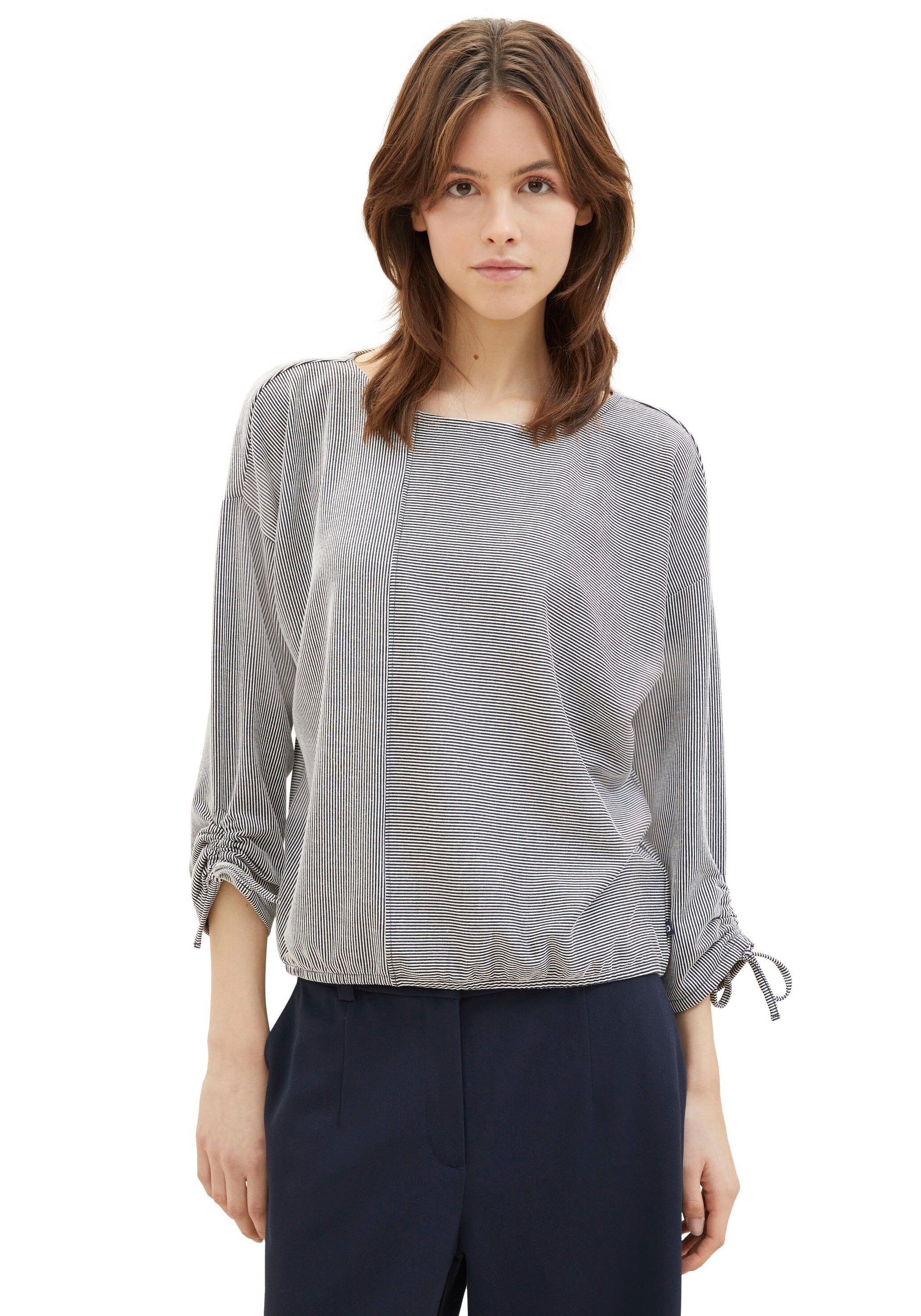 TOM TAILOR Denim 3/4-Arm-Shirt in feiner günstig online kaufen
