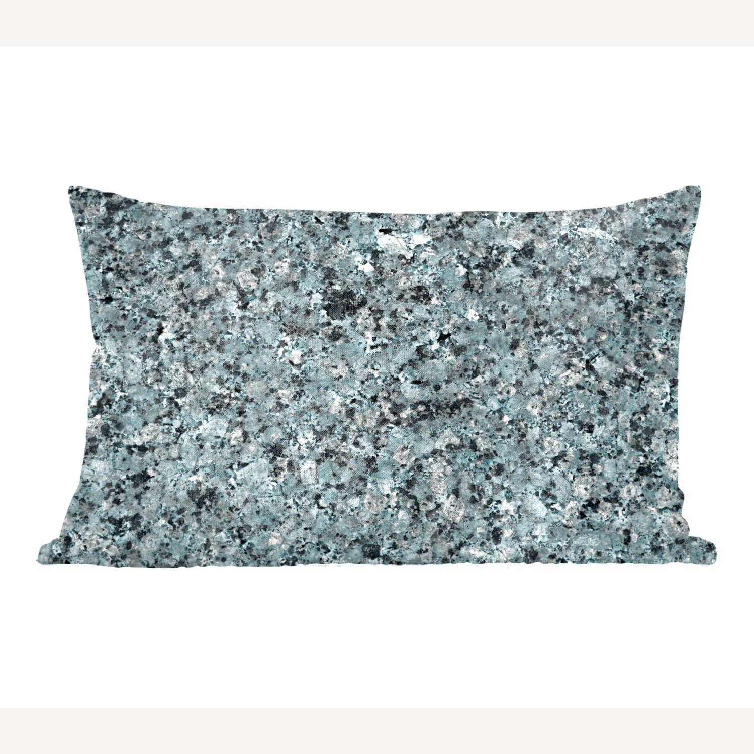 MuchoWow Dekokissen Blau - Kristalle - Granit, Wohzimmer Dekoration, Zierkissen, Dekokissen mit Füllung, Schlafzimmer