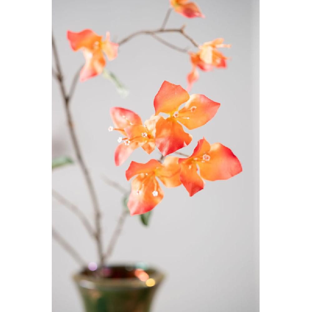 Künstliche Zimmerpflanze Seidenblume Bougainvillea Zweig Orange (93cm), SILK-KA