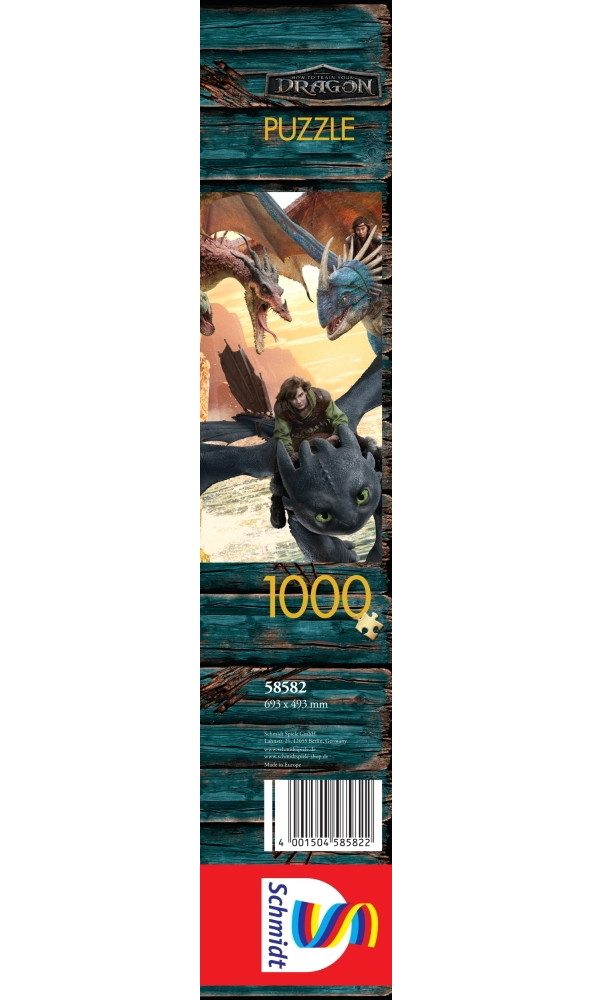 Schmidt Spiele Puzzle 1000 Teile Puzzle Dragons Drachenzähmen leicht gemacht 58582, Puzzleteile