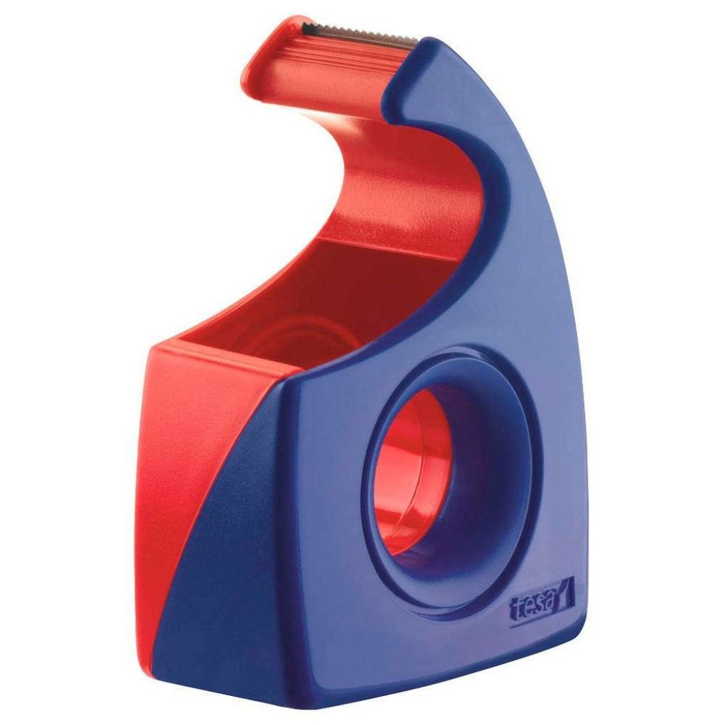 tesa Klebeband tesa Klebefilmabroller Easy Cut rot/blau (Packung, 1-St., tesa Klebefilmabroller Easy Cut rot/blau) müheloses und sauberes Arbeiten überall
