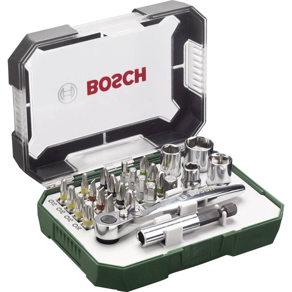 BOSCH Bit-Set Bosch Prom 27tlg. Schrauberbit mit Ratsche 2607017392, inkl. günstig online kaufen