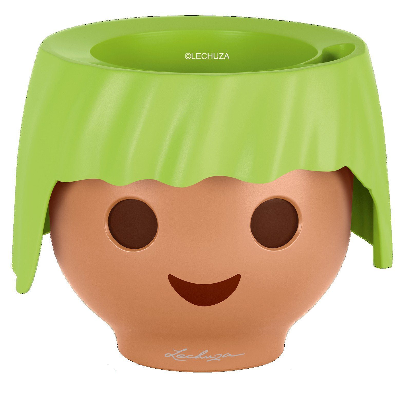 Lechuza® Blumentopf Pflanzkopf Pflanzenfreund OJO apple green (Komplettset)