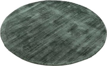Teppich »Ava«, carpetfine, rund, Höhe 13 mm, Viskoseteppich, Seidenoptik, Wohnzimmer