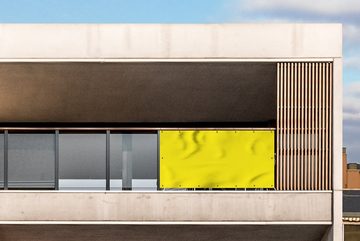 MuchoWow Balkonsichtschutz Gelb - Zitrone - Neon - Farben (1-St) Balkonbanner, Sichtschutz für den Balkon, Robustes und wetterfest