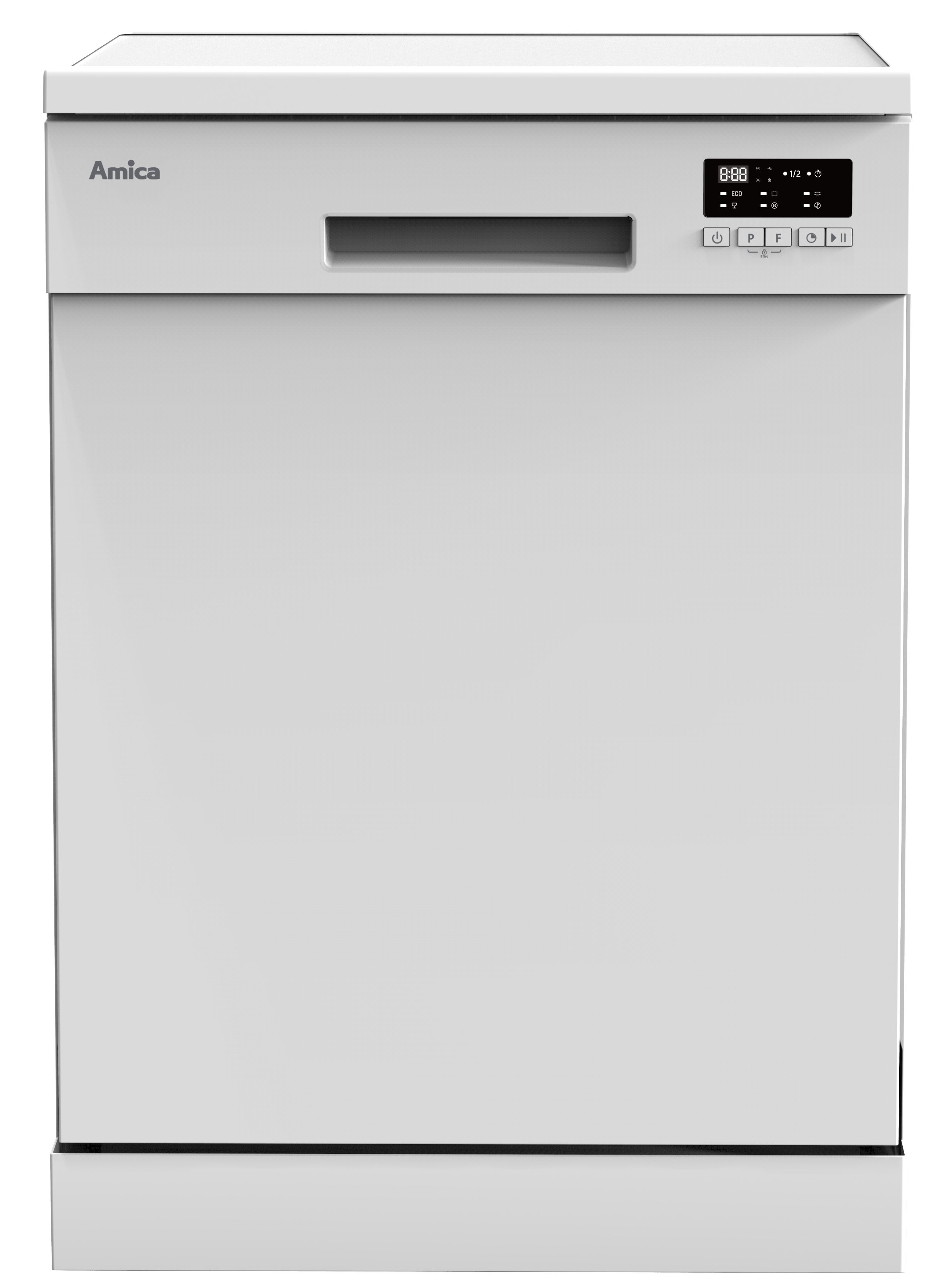 Amica Standgeschirrspüler GSP 545 470 W, 10 l, 15 Maßgedecke, 15 Maßgedecke – Extra viel Platz für große Spülmengen