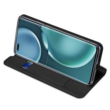Dux Ducis Handyhülle Buch Tasche für Motorola Moto Edge 30 Pro schwarz 6,7 Zoll, Kunstleder Schutzhülle Handy Wallet Case Cover mit Kartenfächern