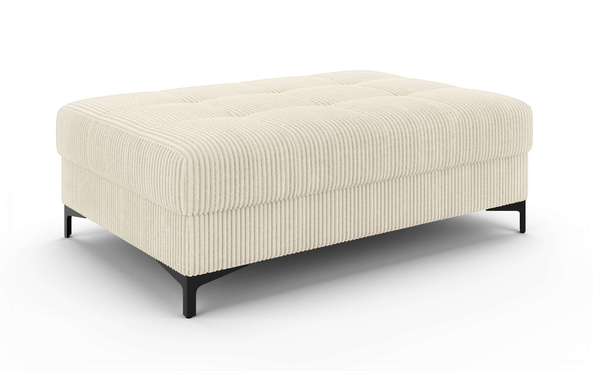 OTTO home Polsterhocker LEEVKE Sitzhocker passend zum Sofa, Breite 115 cm, mit hochelastischer Schaum und Wellenunterfederung