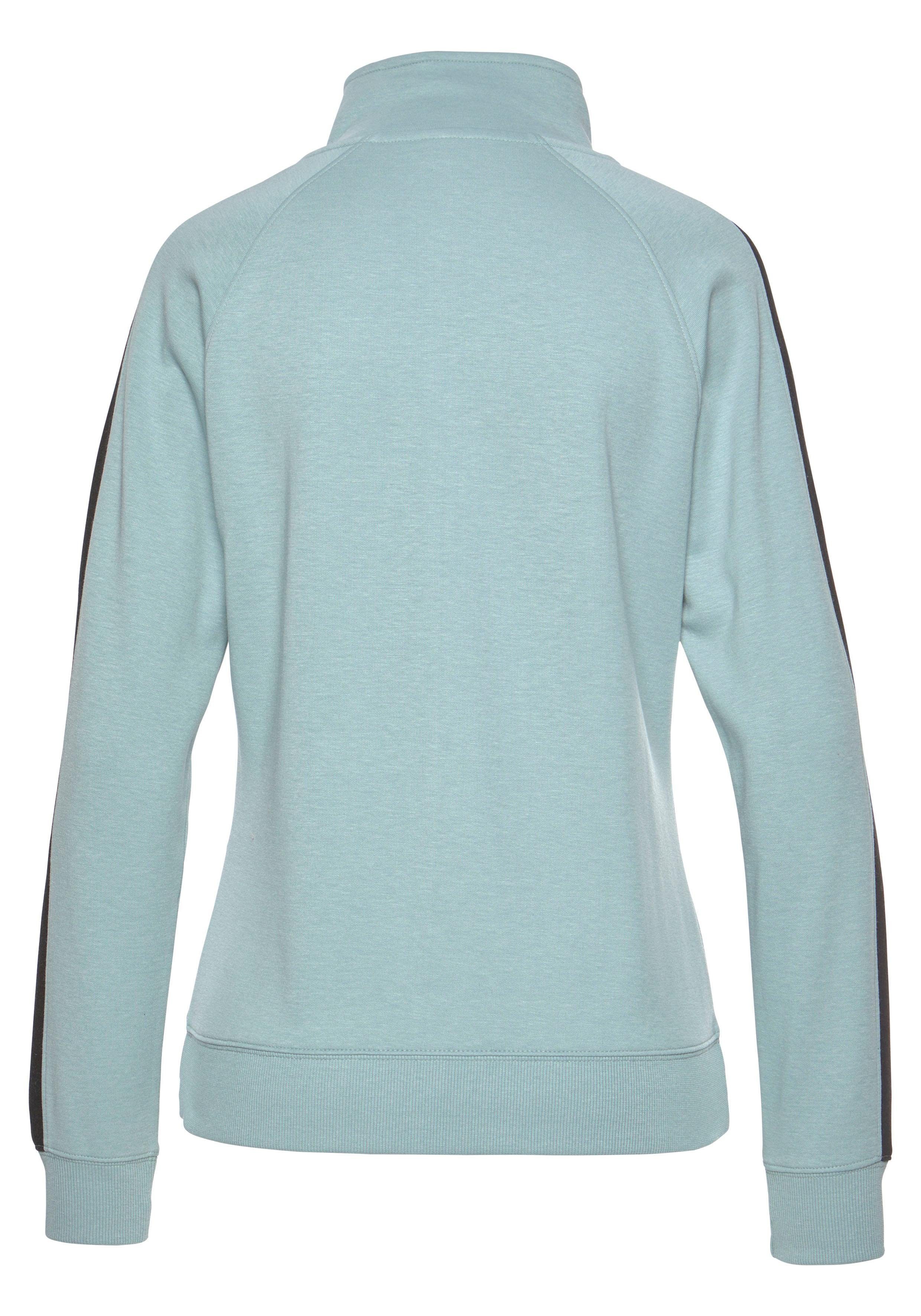 Bench. Loungewear Sweatjacke mit Seitenstreifen und Stehkragen, Home- und Loungewear Serie