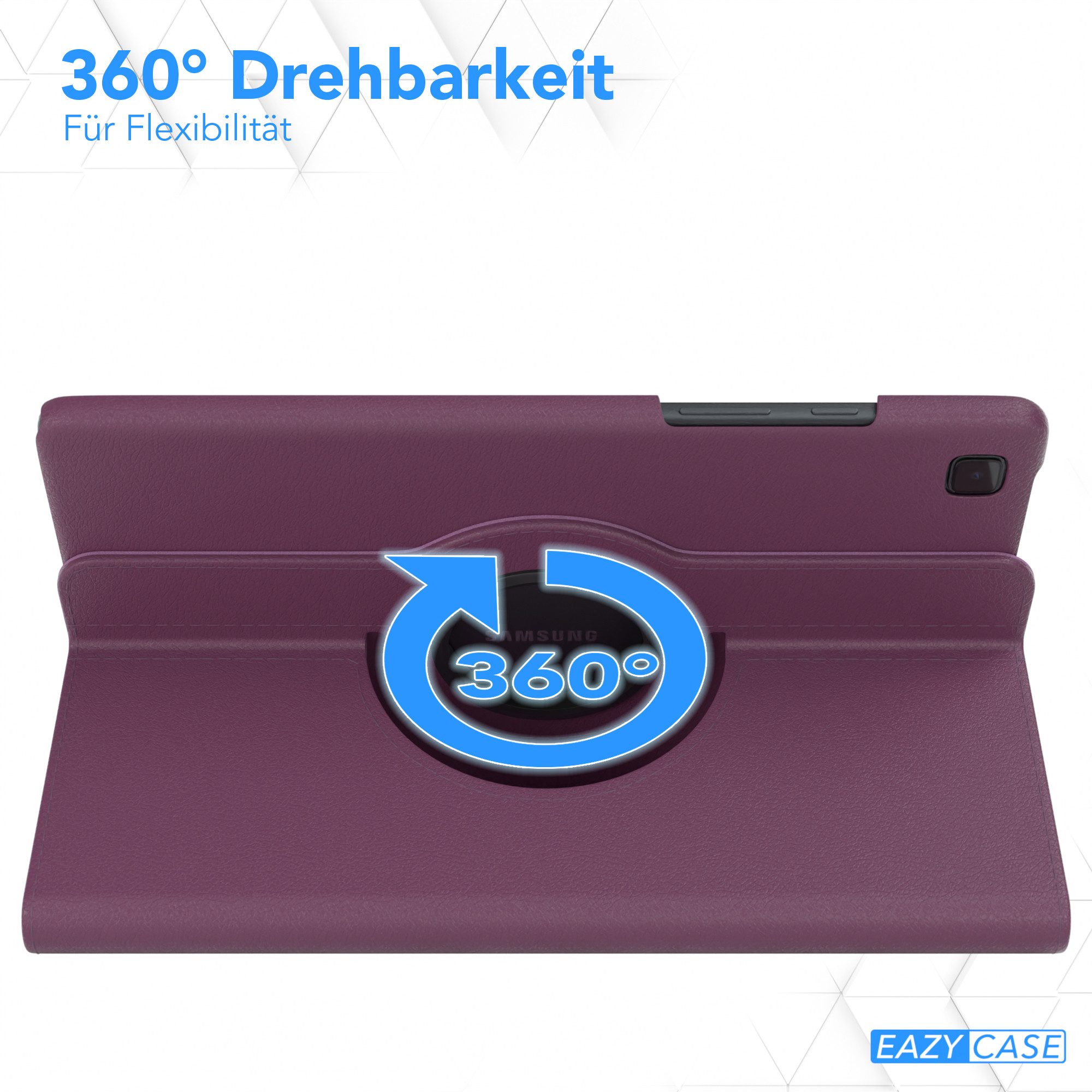 EAZY CASE Tablet-Hülle Rotation Case für Samsung Galaxy Tab A7 10,4 Zoll, Tablet-Hülle Bookstyle Case Fullcover Schutz Tasche Stehfunktion Lila