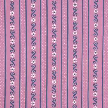 SCHÖNER LEBEN. Stoff Baumwollstoff Trachten Blumen Schnörksel rosa blau 1,50m Breite