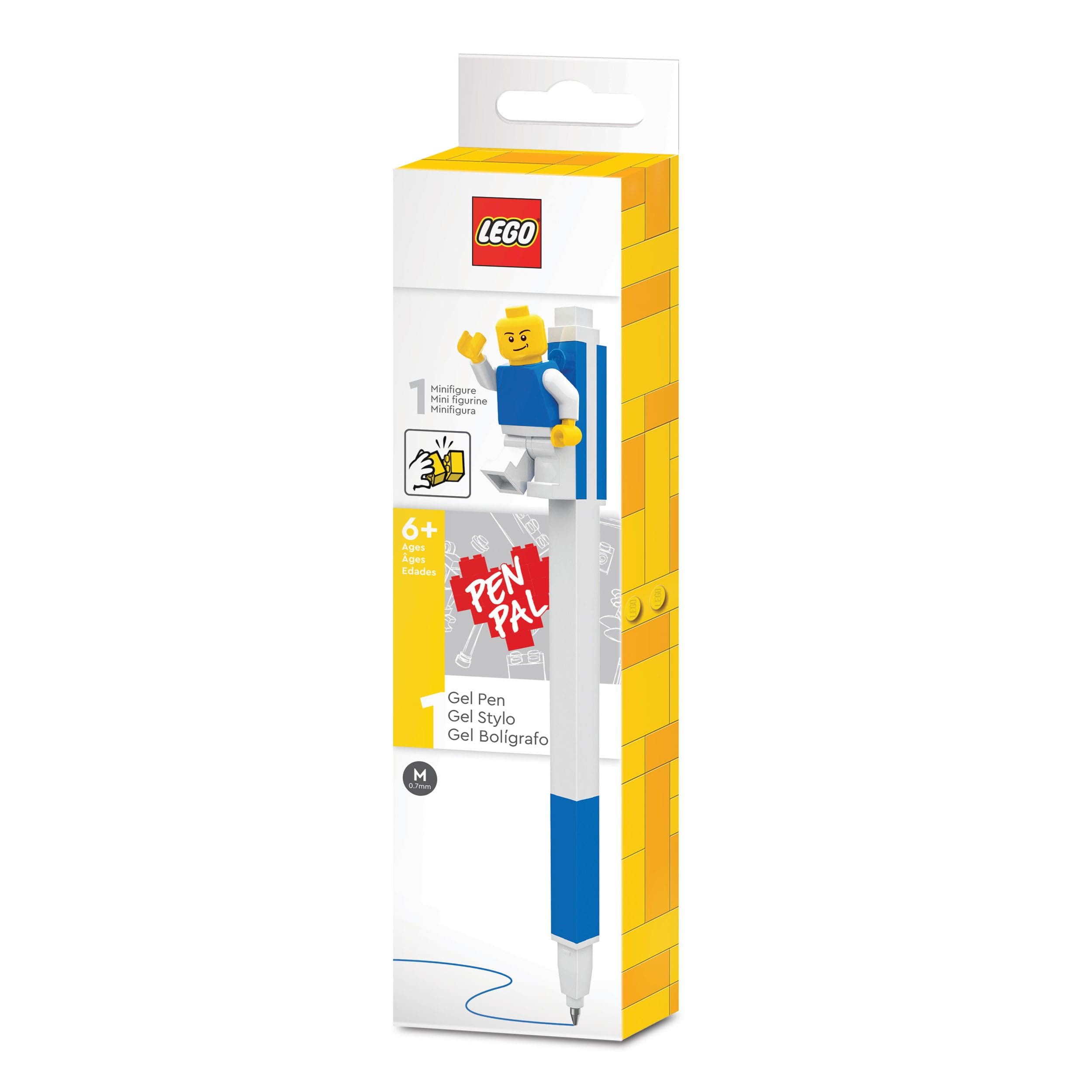 Joy Toy Gelschreiber LEGO Gelstift mit Legofigur Blau, (1-tlg), Stift mit Mini Legofigur