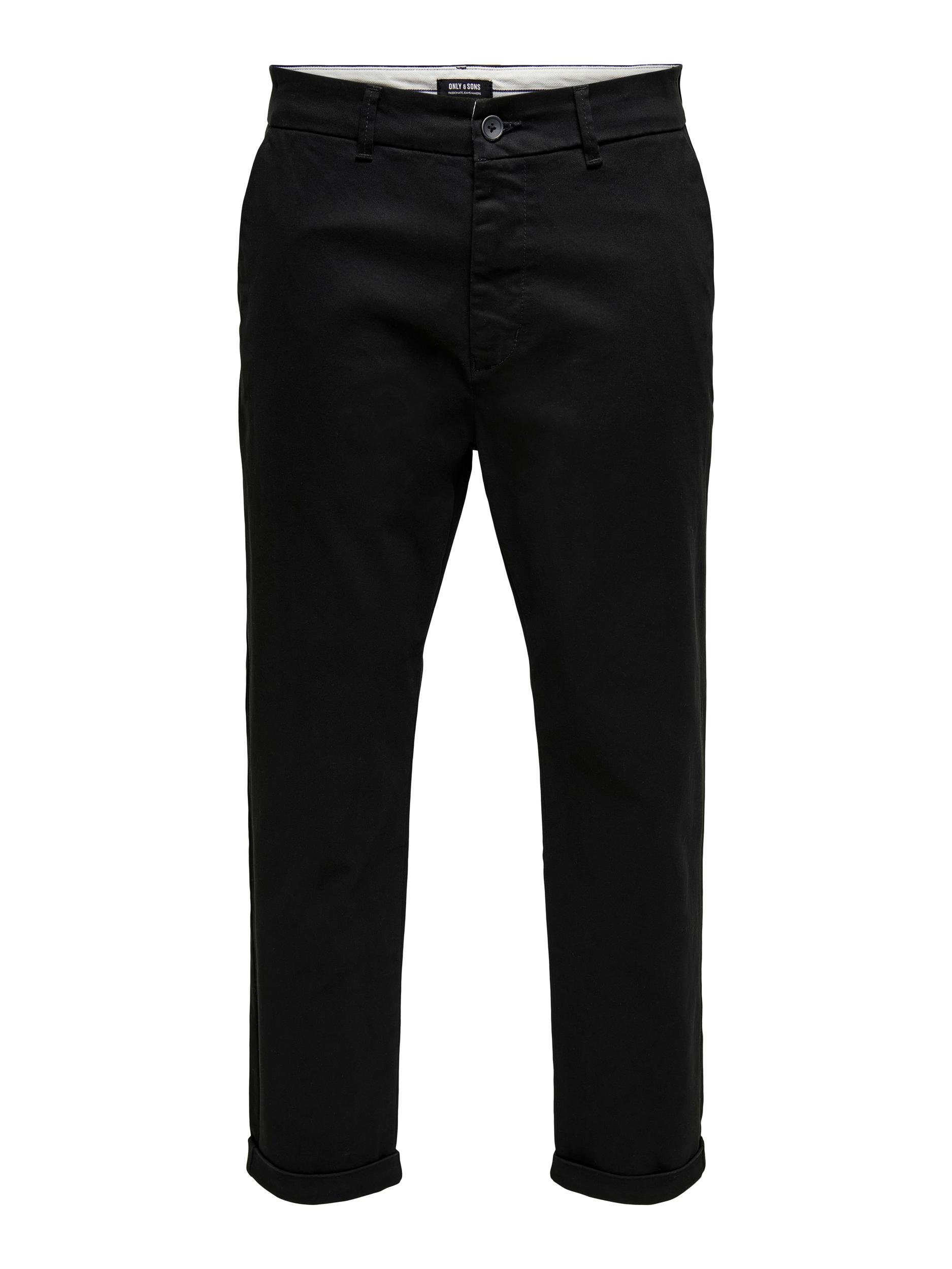 SONS & ONLY Chinohose black ONSKENT CHINO OS CROPPED