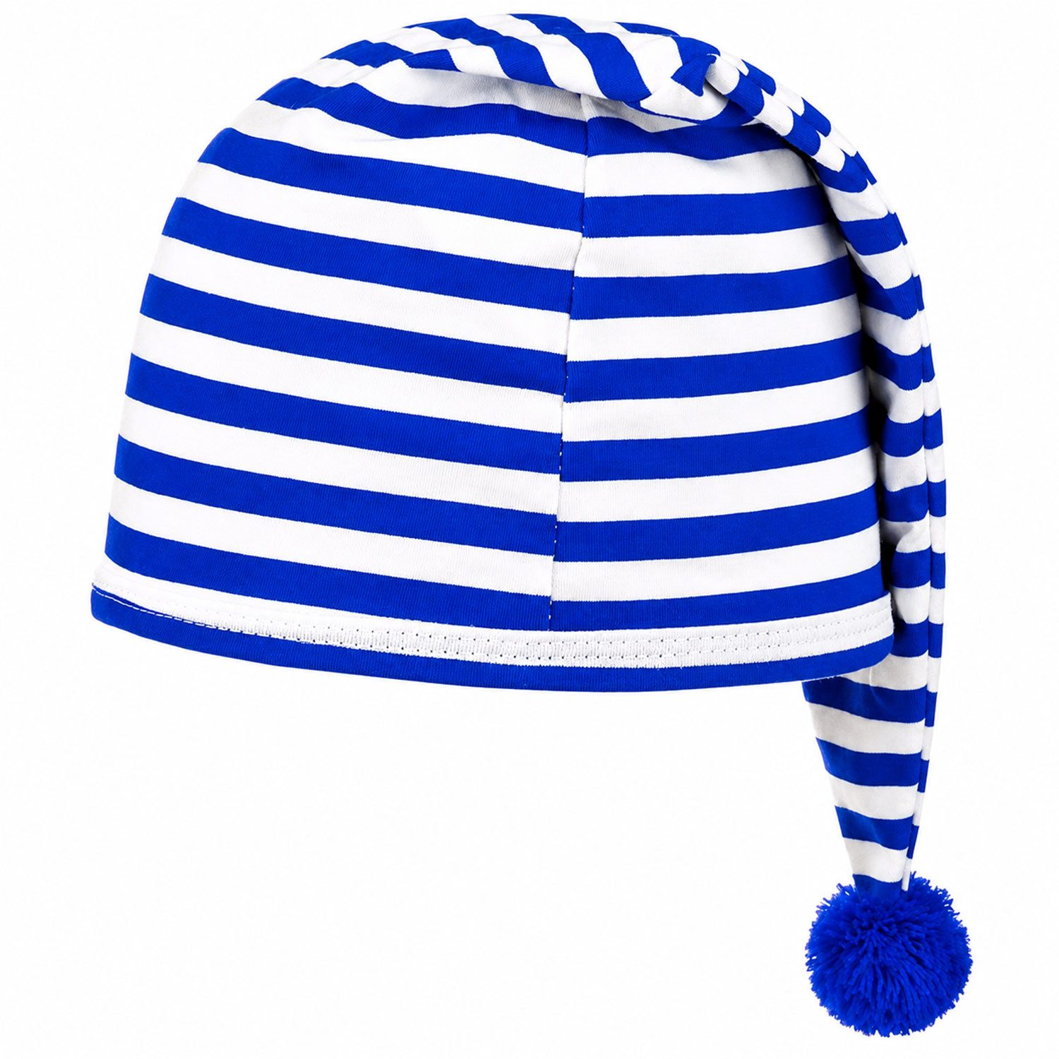 Kostüm Kinder Schlafmütze mit Bommel - Baumwolle, Blau W