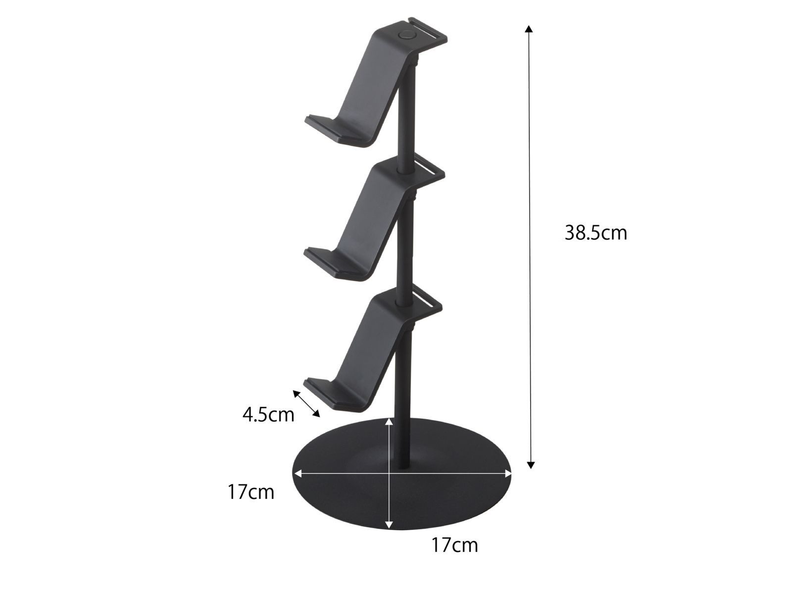 Yamazaki Controller-Halterung Tower Halter Controller und Kopfhörer 38,5 cm, (bis 1 Zoll, -, Ständer, Headsethalterung, 3 Ablagen)