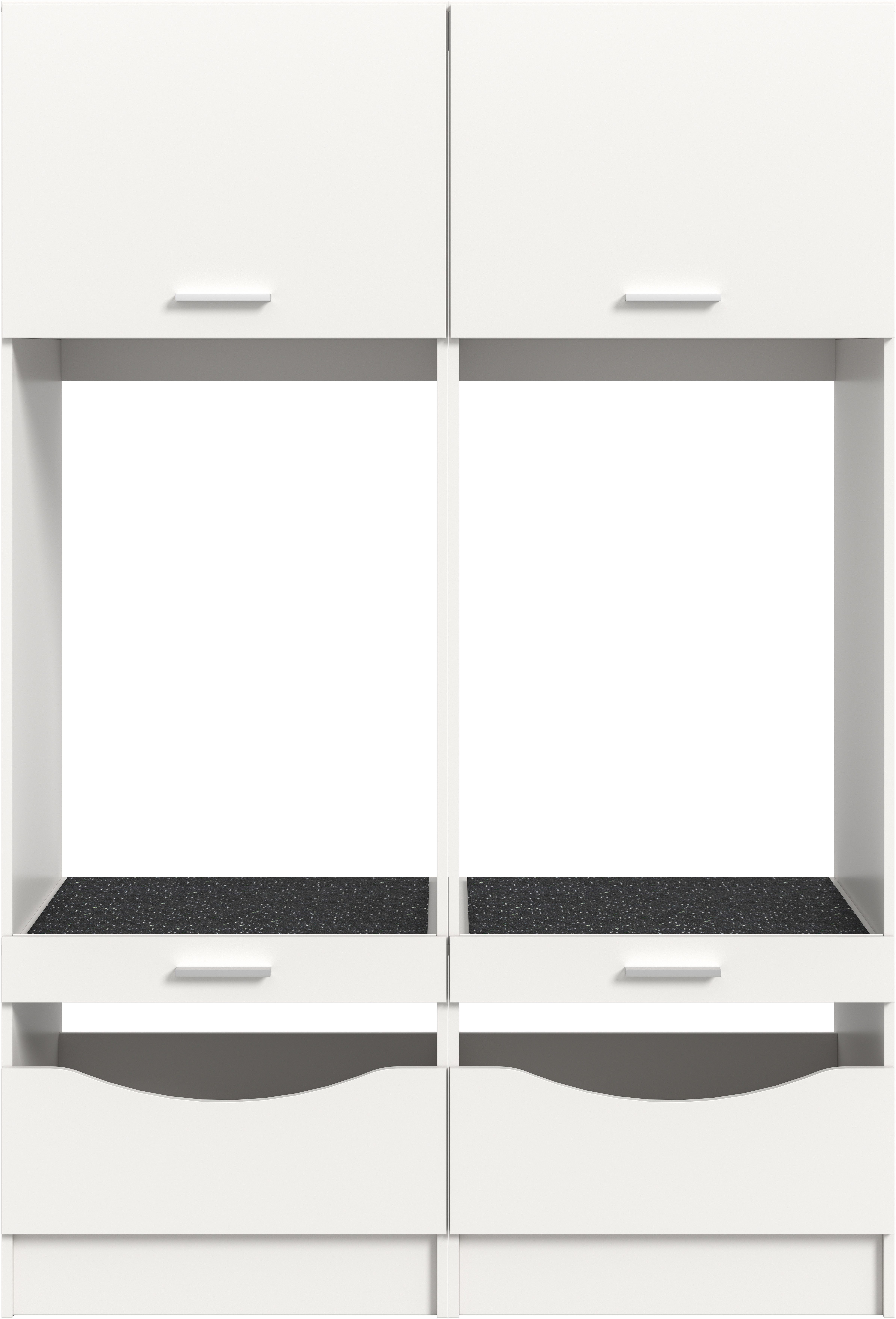 welltime Mehrzweckschrank-Set FALAS, 2-teilig, Hauswirtschaftsraum Set, Breite 133 cm, (Set, 2-St., bestehend aus: 2x Waschmaschinenumbauschrank, in verschiedenen Farben), Kombination, Waschmaschinenumbau, Waschmaschinenschrank, Wäschekammer