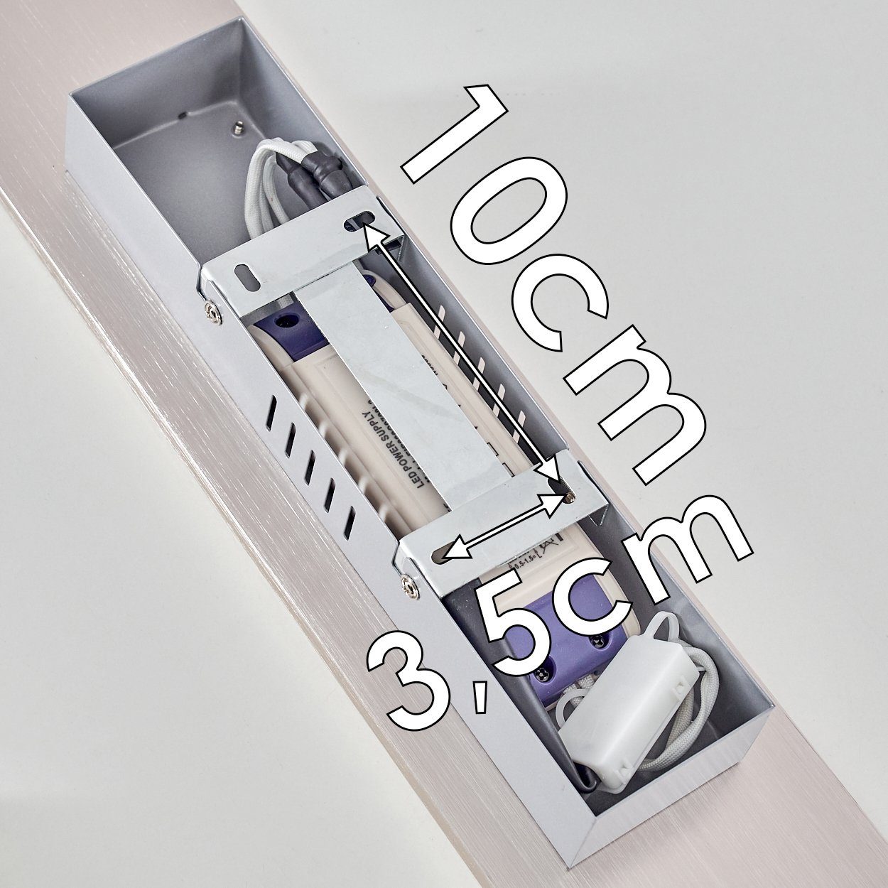 »Resina« 1440 Lumen, aus 30 Design in Deckenpanel in länglich moderne Kelvin, Weiß, Deckenlampe Watt, flachem 3000 LED Panel Metall hofstein