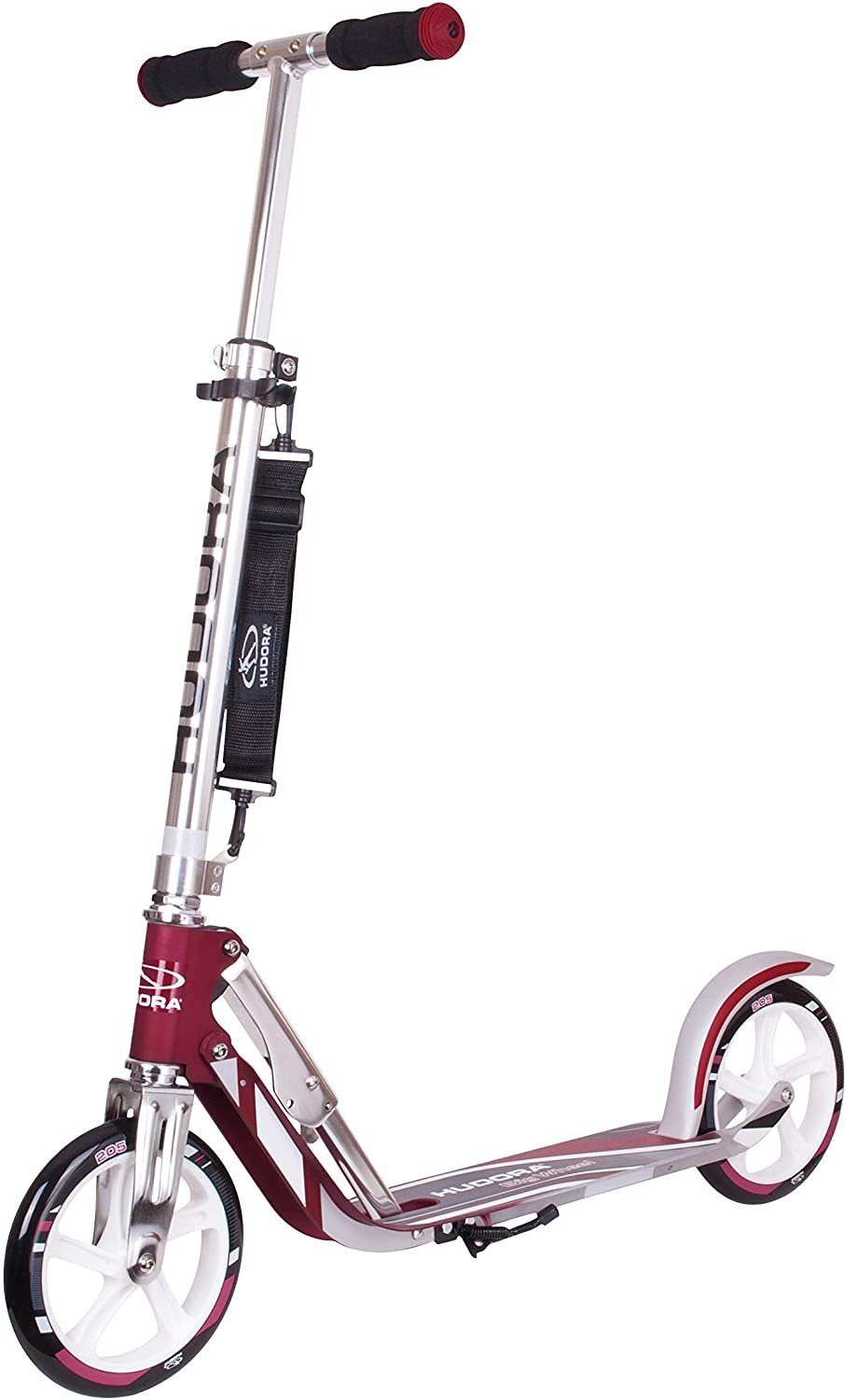 Hudora Tretroller BigWheel 205 silber Roller Scooter / RX Tretroller Cityroller Pro Technologie magenta