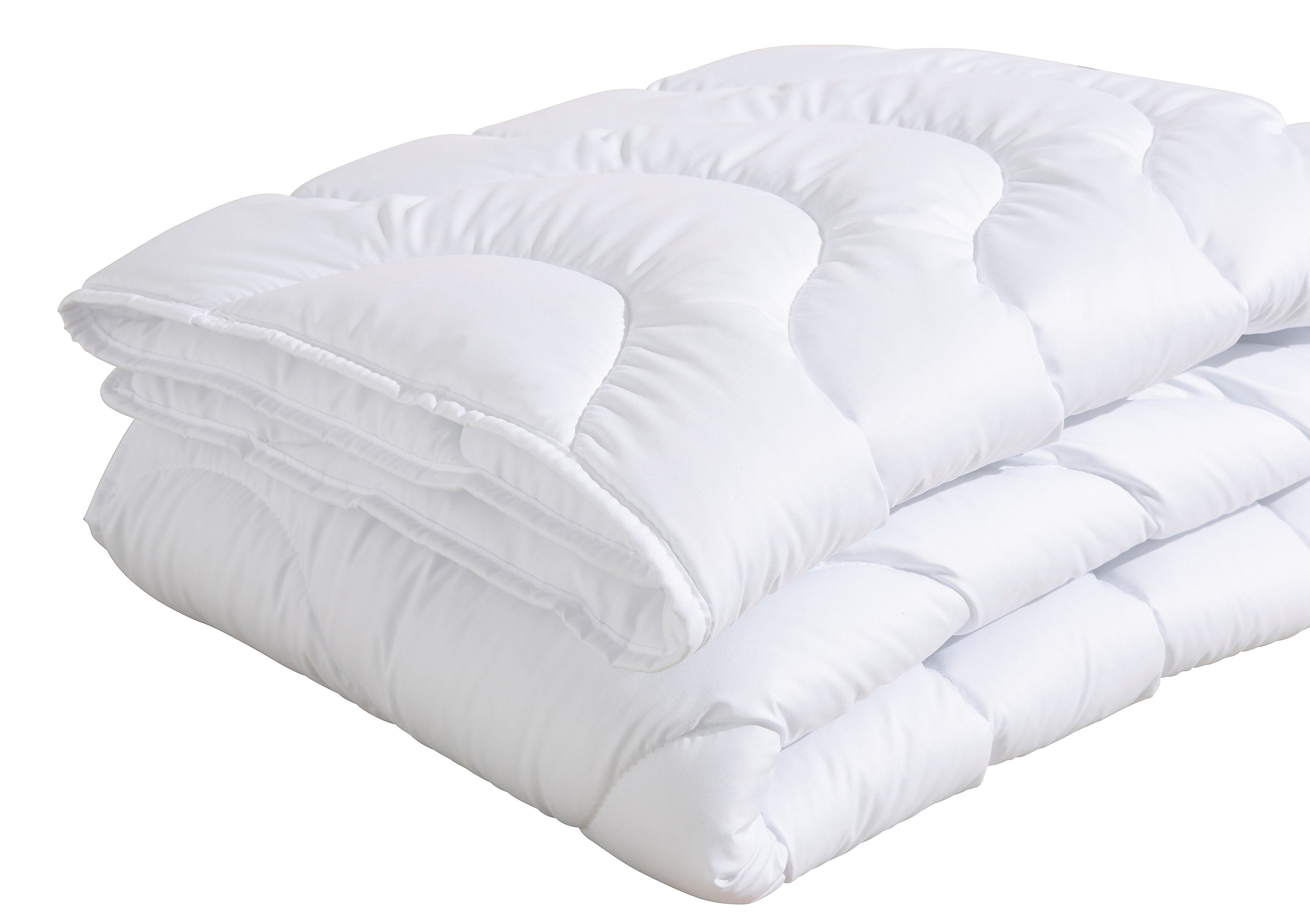 OTTO home Microfaserbettdecke + Microfaserkissen Mailo, Bettdecke 135x200 cm, 155x220 cm, Bezug: weich, 2-tlg., Set mit Kissen 80x80 cm, Sommer, Winter