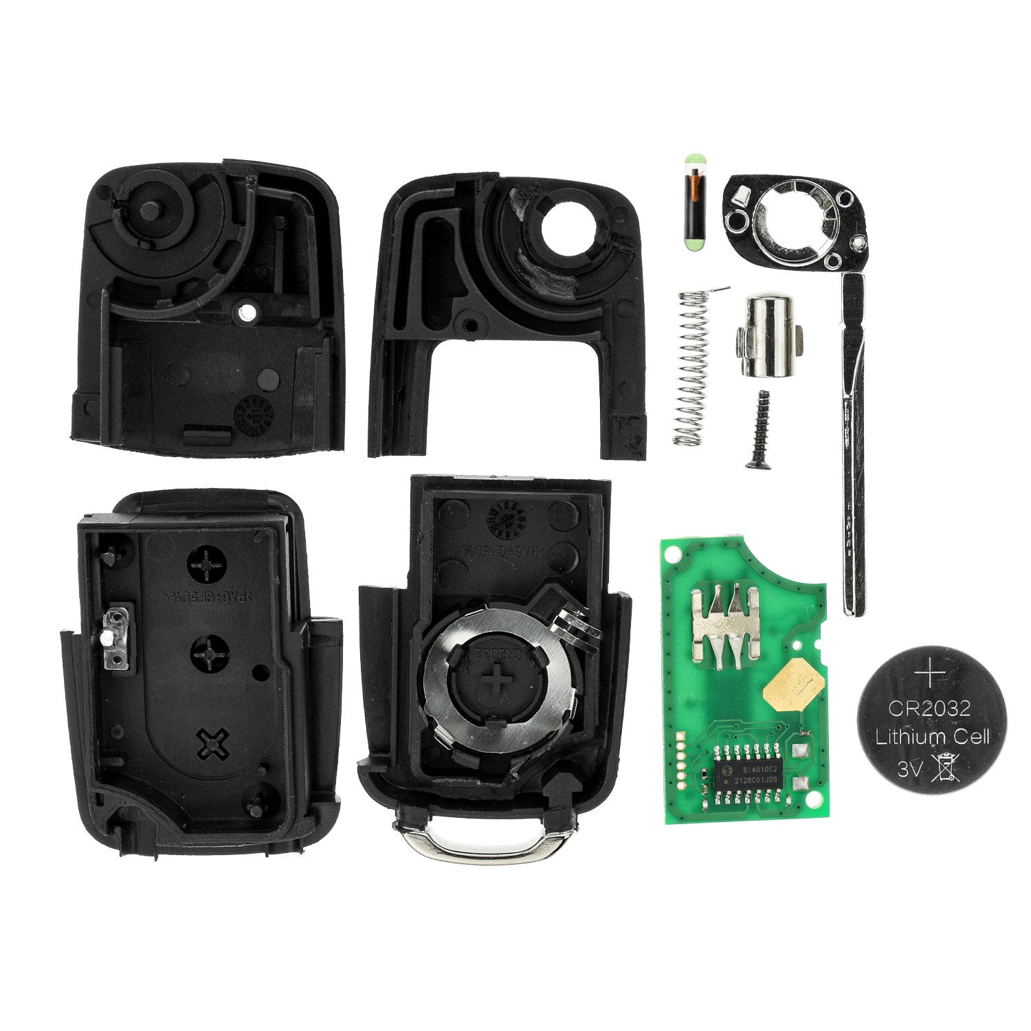 mt-key Schlüsseltasche Auto Funk Schlüssel Fernbedienung 434MHZ Sender ID48 günstig online kaufen