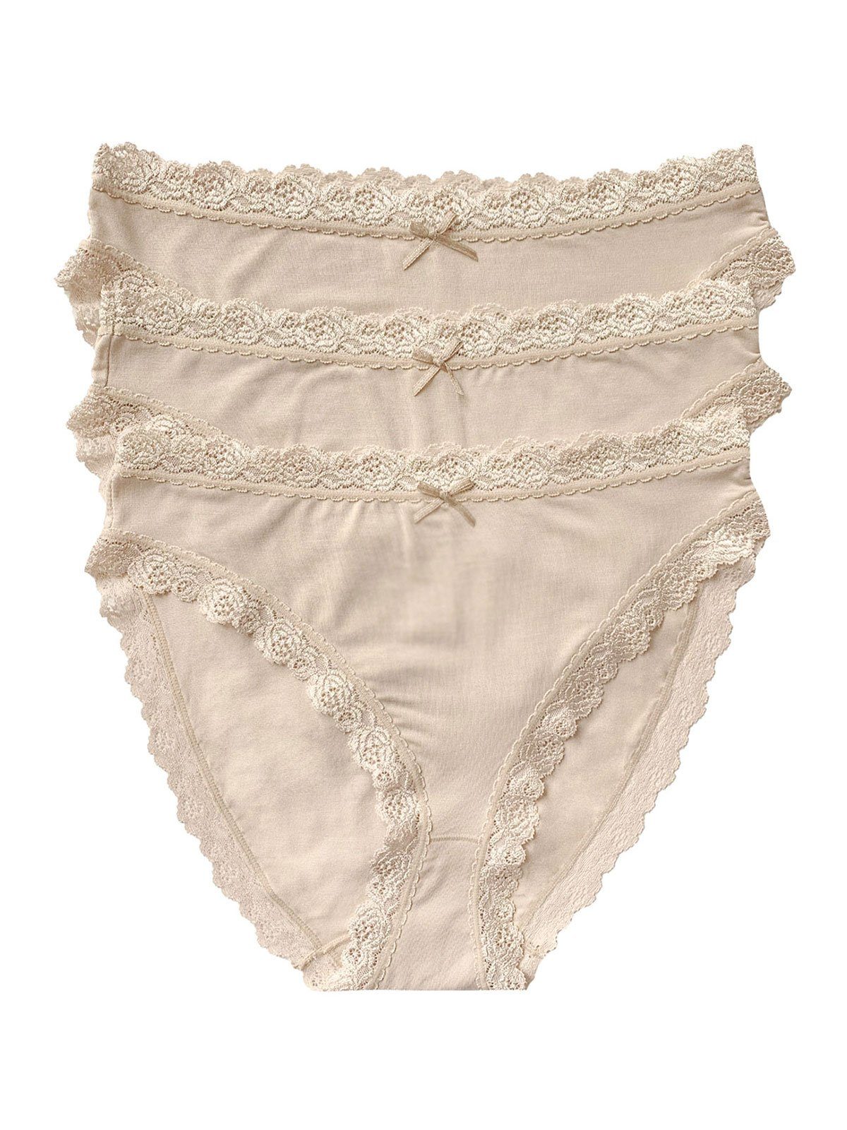 Nina Von C. Panty 3er Pack Damen Jazz Pant Multiple Packs (Packung, 3-St) Zwickel beige