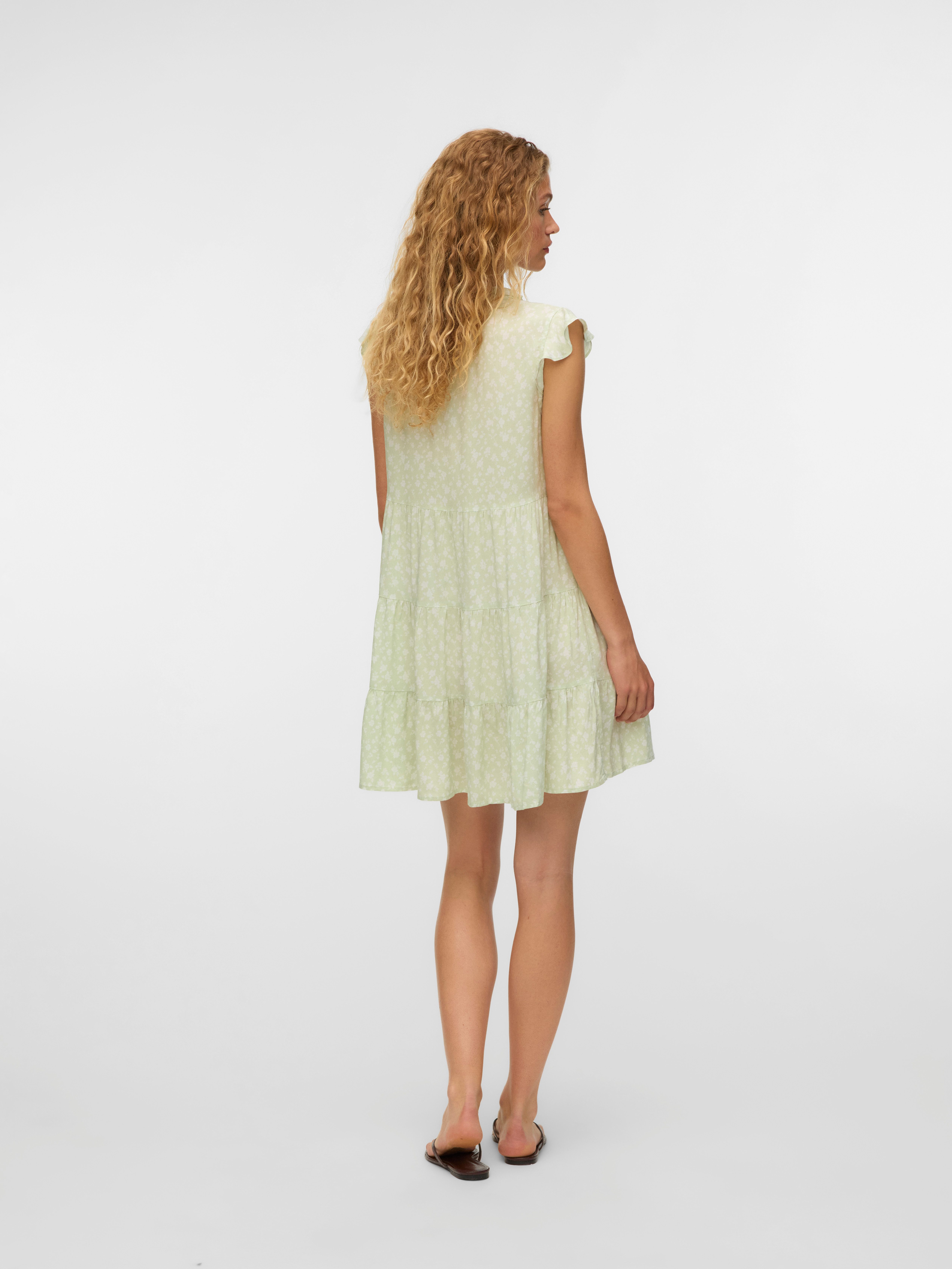 Vero Moda Minikleid VMALBA SS SHORT TIE DRESS WVN NOOS Viskose