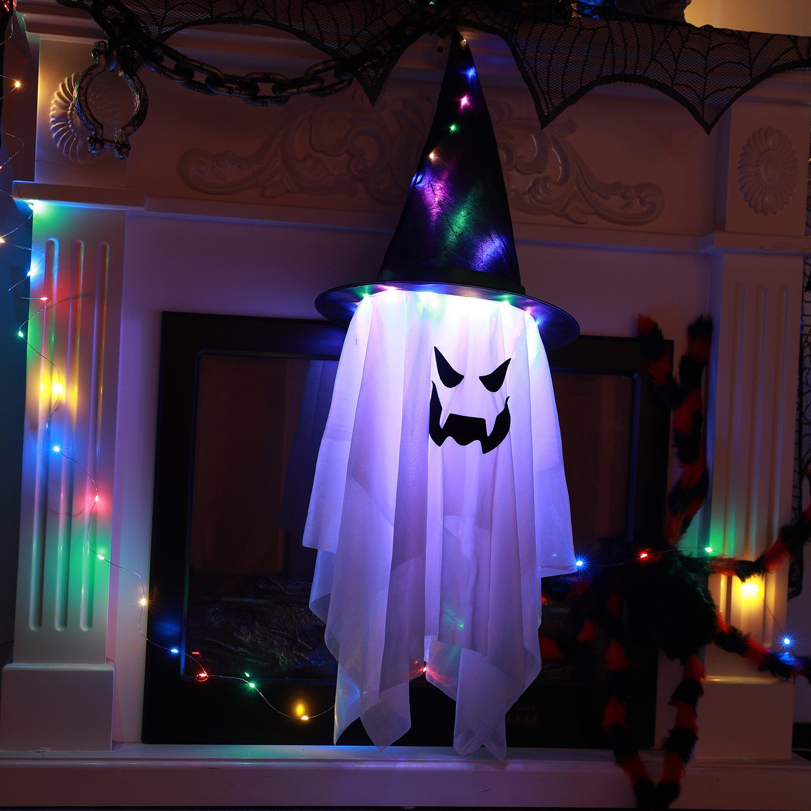 Qualra Dekohänger Halloween LED Lichter Geister für Cosplay Garten Deko Auf günstig online kaufen