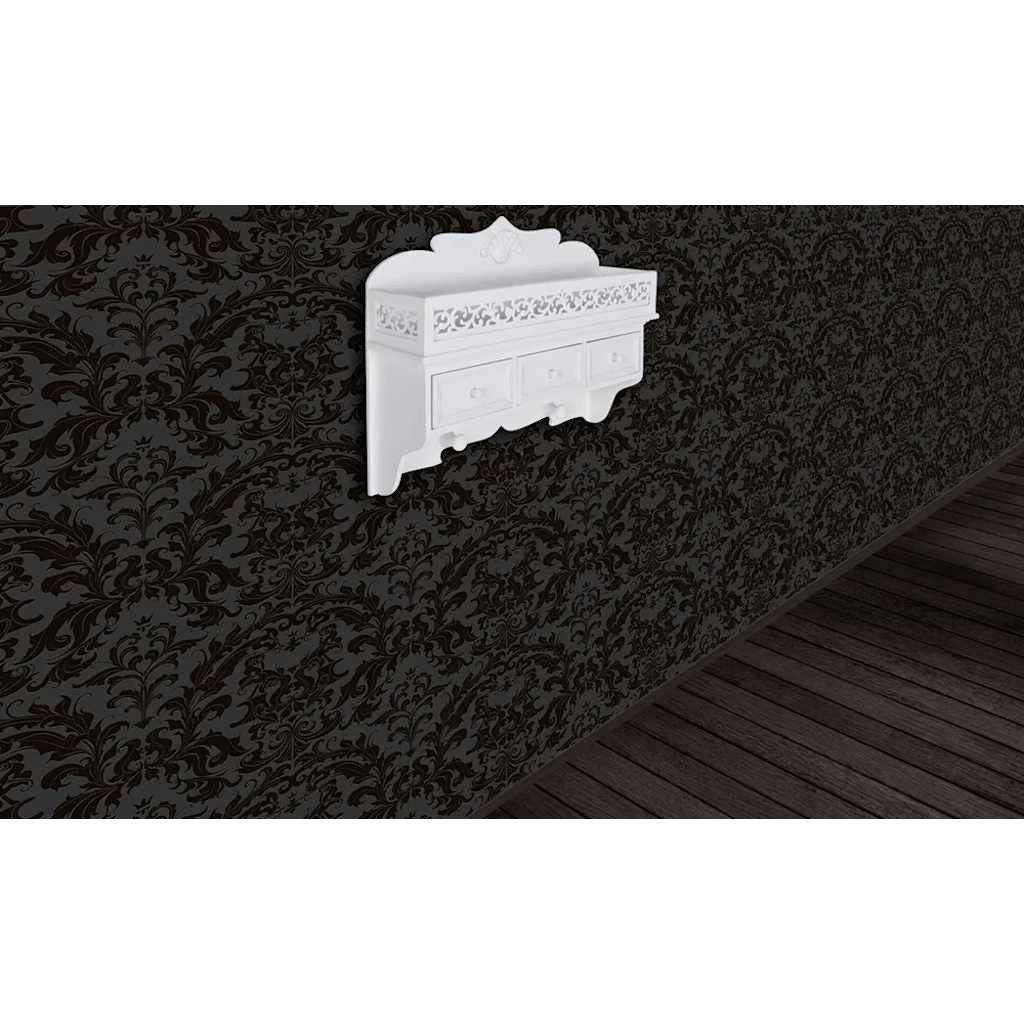 vidaXL Regal Wandgarderobe mit 3 Schubladen 2 Kleiderhaken