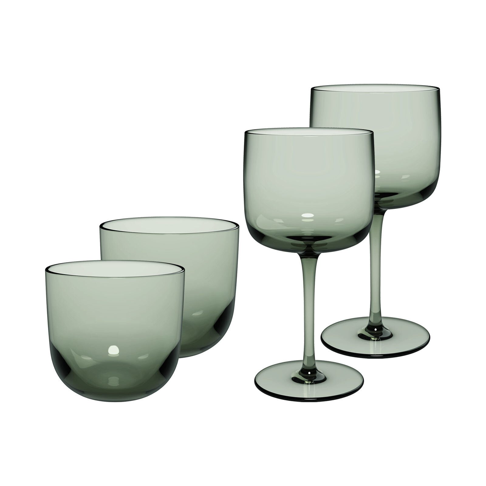 like. by Villeroy & Boch Gläser-Set Like Glass Wein- und Wassergläser 4er Set, 4-tlg., Glas