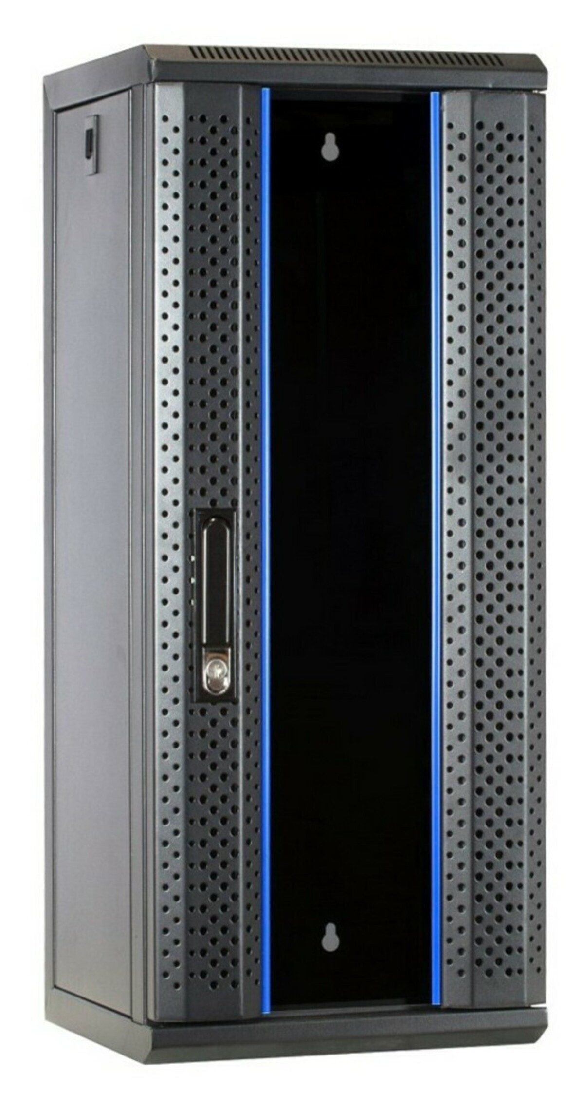 Serverschrank DSIT 15HE - 10 Zoll Serverschrank mit Glastür - Set - 312x310x752mm