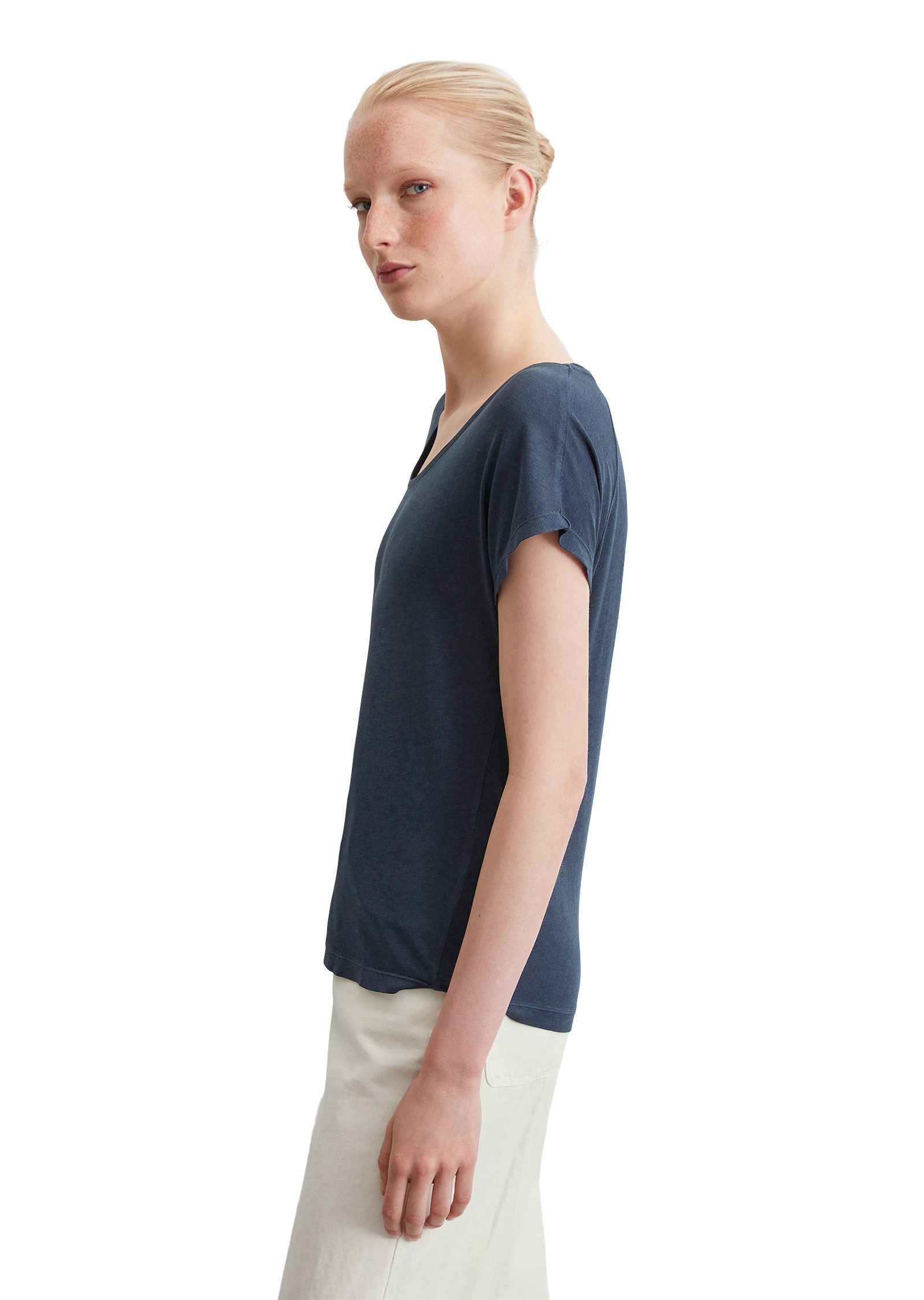 Marc O'Polo T-Shirt aus Viskose-Organic-Cotton-Mix günstig online kaufen