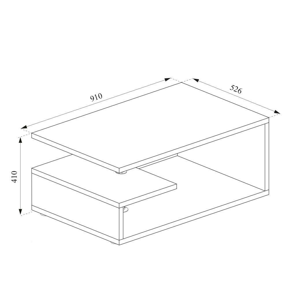 Vicco Couchtisch Sofatisch Tisch Weiß GUILLERMO Wohnzimmertisch Beton