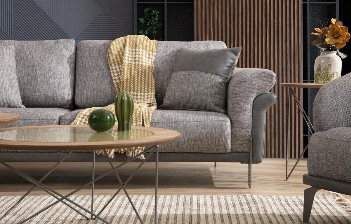 Made Braun Europe JVmoebel Stil Couchtisch Luxus Rund Italienischer 2x Couchtische Couchtische), in (2x