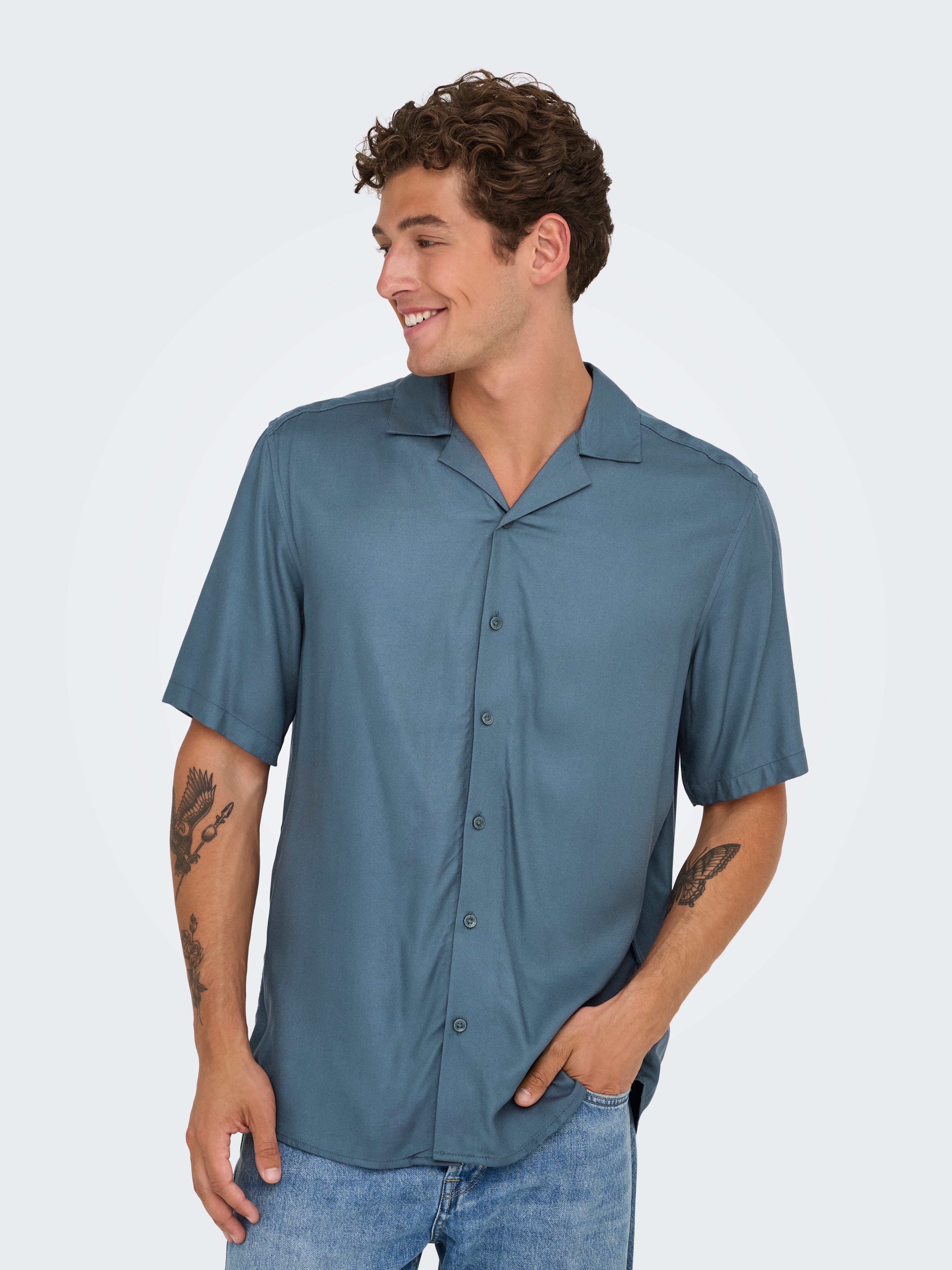 ONLY & SONS Kurzarmhemd ONSDASH LIFE REG VISC RES SS SHIRT günstig online kaufen