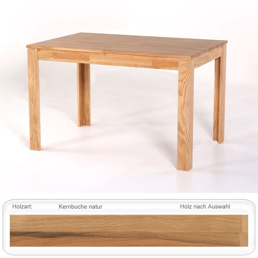 expendio Esstisch Percy, Kernbuche lackiert 80x80 cm aus Massivholz