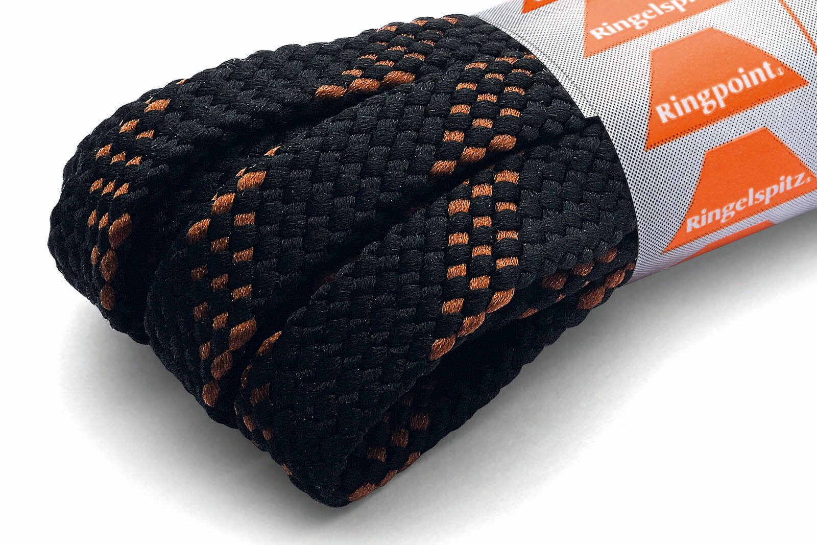 Ringelspitz Schnürsenkel flach Sport – Zuverlässige Begleiter für Sportschuhe, - Ø 8-9 mm - Breite Form für maximalen Halt