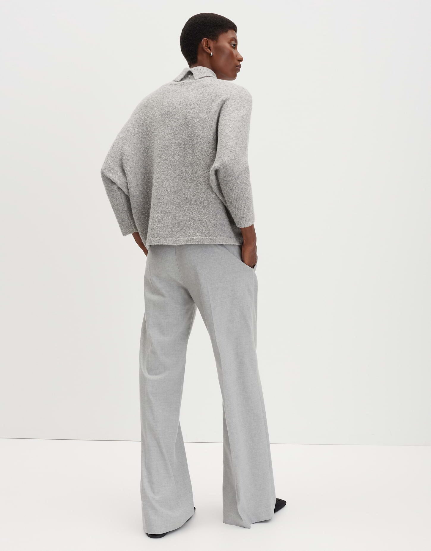 someday Strickpullover TIOLA DETAIL aus Bouclé Strick Rollkragenpullover mit lockerer Passform und dezenter Struktur