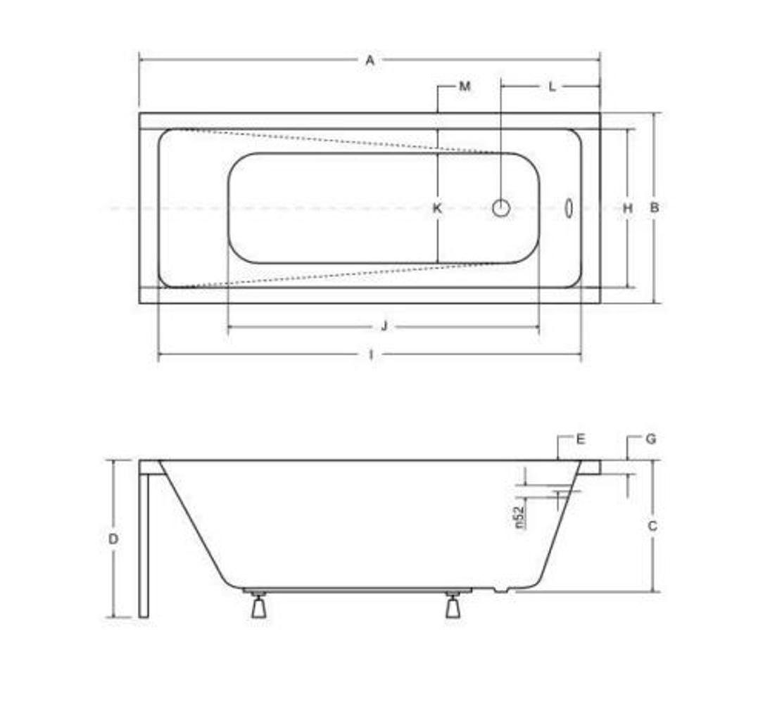 JVmoebel Badewanne Moderne rechteckige Badewanne in Weiß aus hochwertigem Material, Made in Europa