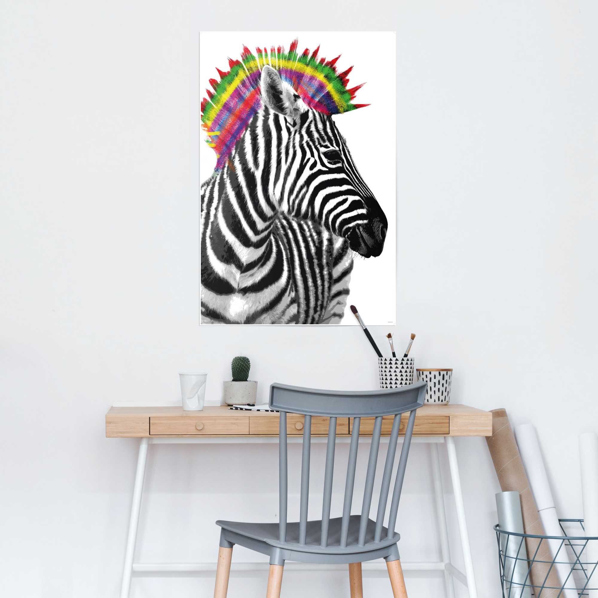Poster St) Zebra (1 Punk, Reinders!