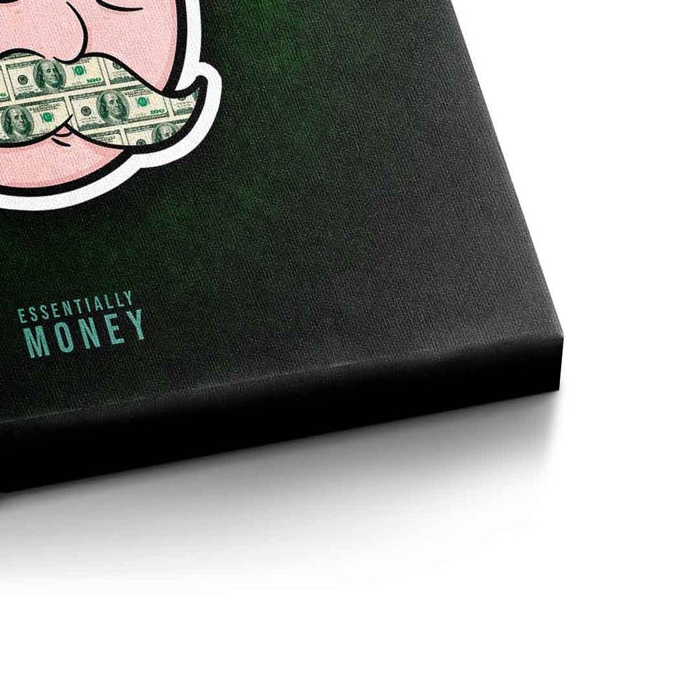 DOTCOMCANVAS® Leinwandbild, Leinwandbild Richie weißer Rich Money Duck Essential Rahmen Com Mr Monopoly Dagobert