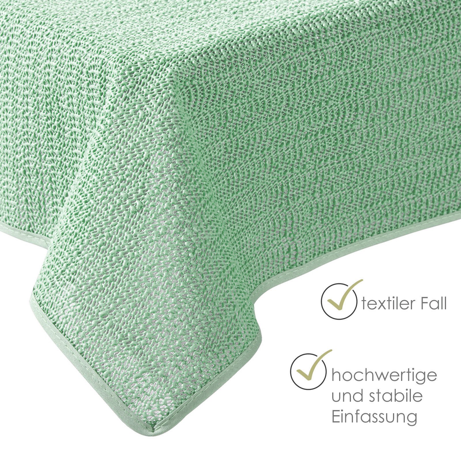 heimtexland Gartentischdecke Outdoor Tischdecke Garten Balkon Camping Tischdeko (Stück 1-tlg, 1), wetterfest I robust I UV-beständig I rutschfest I waschbar