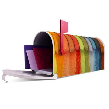 banjado Amerikanischer Briefkasten Mailbox Regenbogenkreide (Amerikanischer Briefkasten, original aus Mississippi USA), 22 x 17 x 51 cm