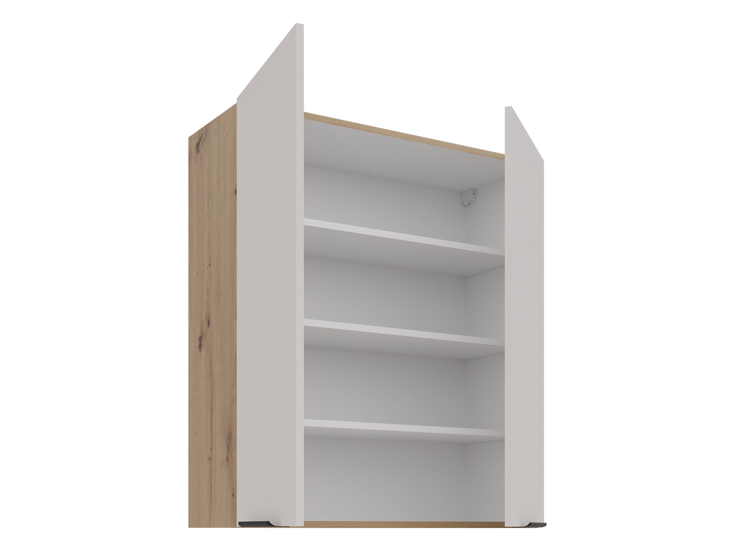 MIRJAN24 Hängeschrank Solea 80 G-90 2F (mit zwei Drehtüren) Metallgriff in der Farbe Schwarz – Bild 2 von 5