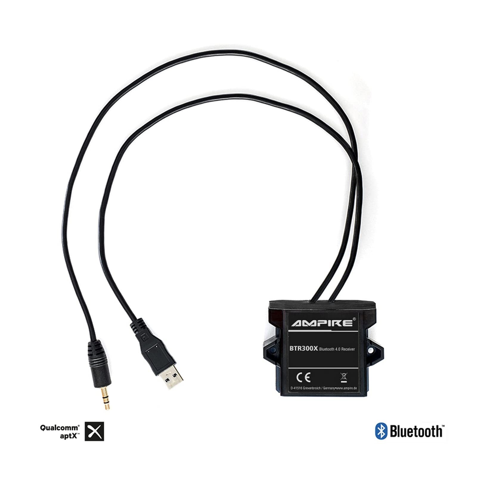 Ampire Ampire BTR301-HD aptX Bluetooth-Adapter mit Klinke Auto-Adapter