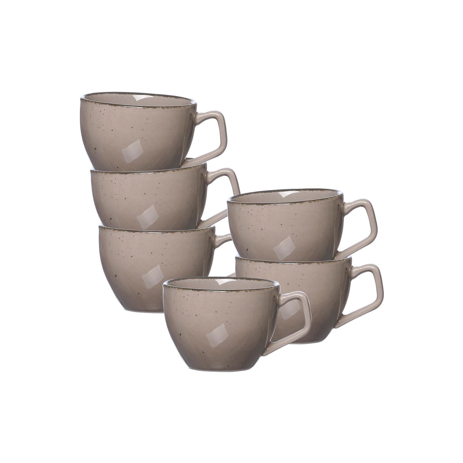 Ritzenhoff & Breker Espressotasse Casa Espressotassen 80 ml 6er Set, Porzellan