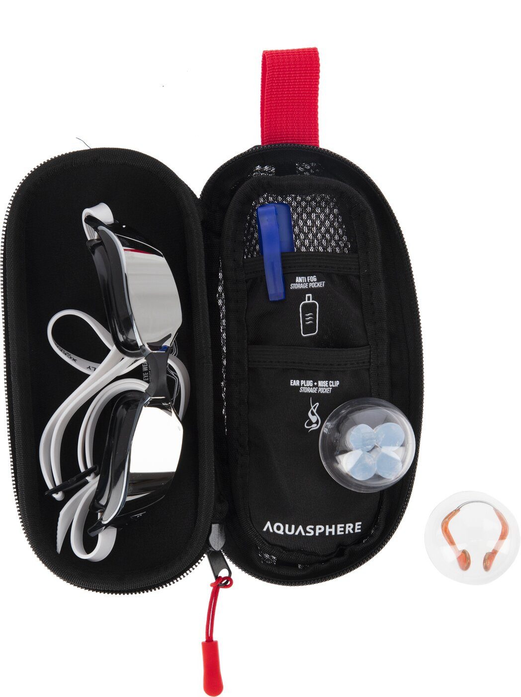 Aquasphere Schwimmbrille GOGGLE CASE BLACK RED