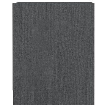 vidaXL Nachttisch Nachttisch Grau 35,5x33,5x41,5 cm Massivholz Kiefer (1-St)